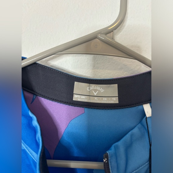 CALLAWAY NWT VIBRANT BLUE PRINTED GOLF MIDI DRESS SZ XLARGE - Picture 5 of 10